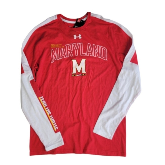 NWT Men's University of Terrapins Under Armour Long Sleeve T-shirt - Picture 6 of 8
